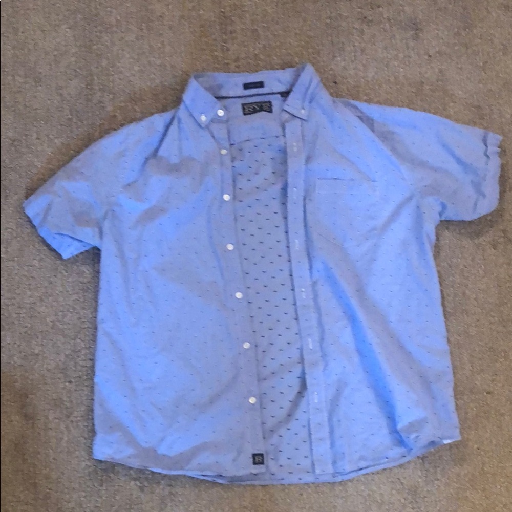 Rye Blue Casual Button Down Shirt